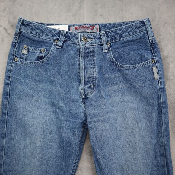 Silver Jeans Pants Womens 29 Blue Bootcut Mid Rise Button Zip Casual Denim - Picture 9 of 16